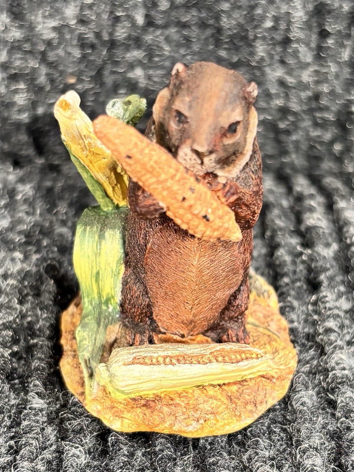 Franklin Mint Woodchuck Groundhog Miniature Figurine 1986 Elfie Harris