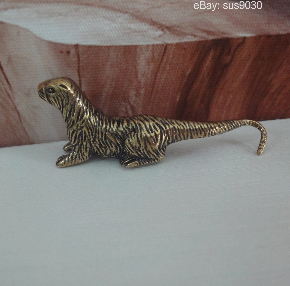 Vintage Brass Sea Otter Statue Figurine: Home Garden Decor