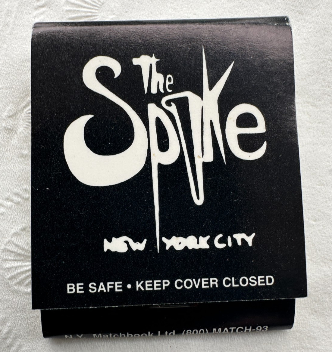 VINTAGE MATCHBOOK COVER ~ THE SPIKE ~ LEGENDARY NYC GAY LEATHER BAR ~ PRIDE ~