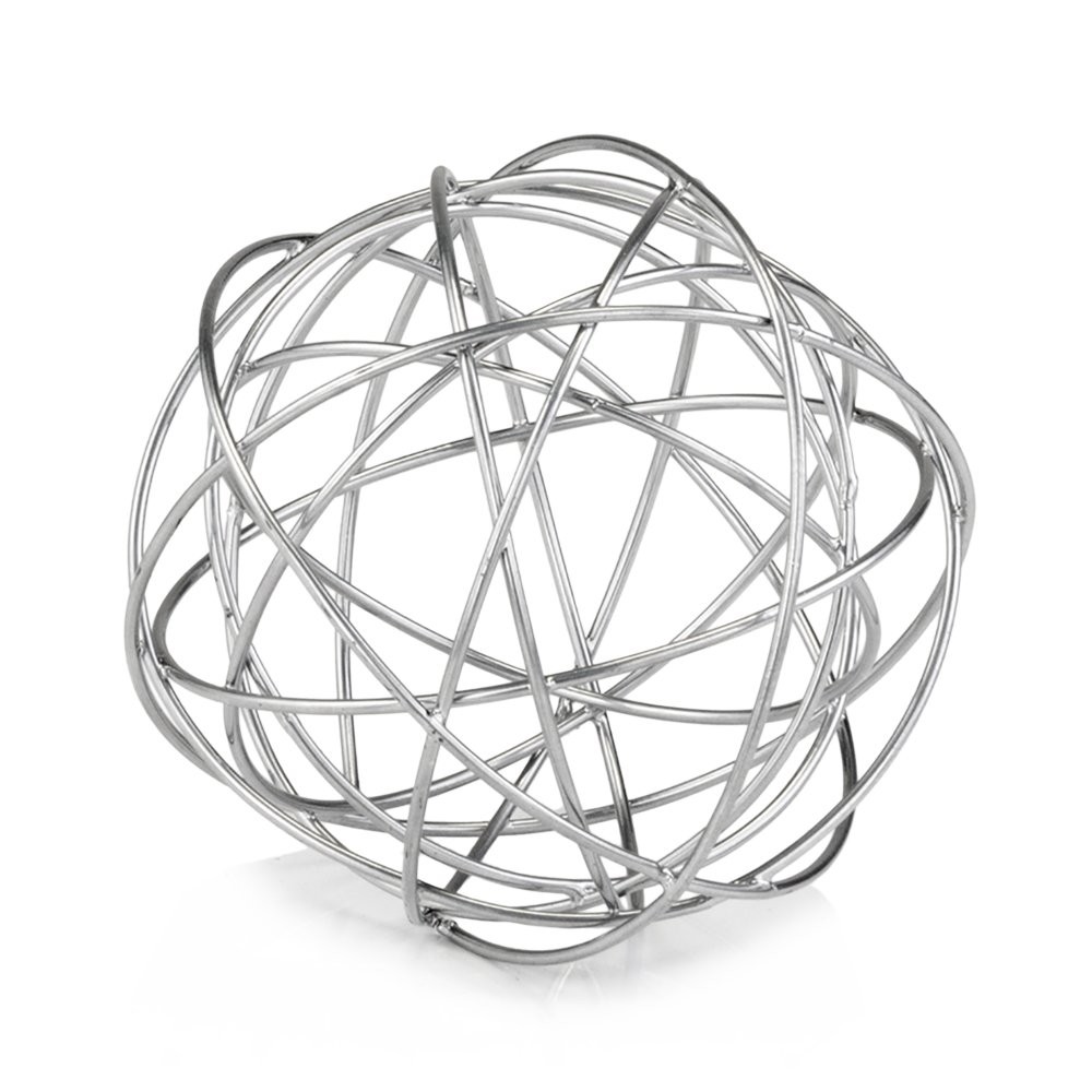 Modern Day Accents Guita LG Open Wire Sphere Object, Large, Silver