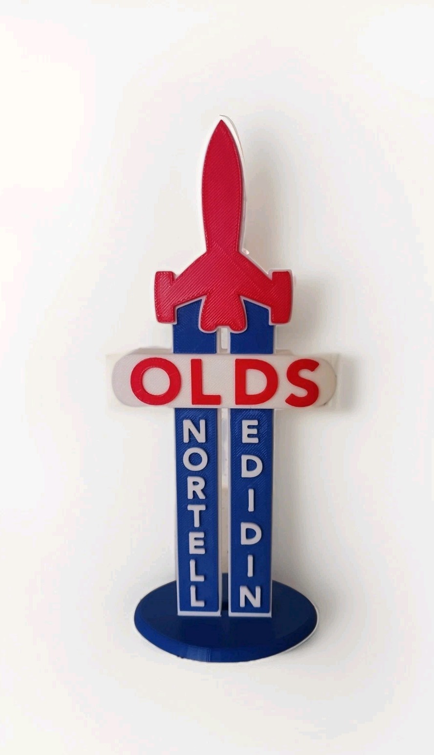 Oldsmobile Dealer Sign, Maywood, IL Custom 3d Printed Miniature Sign 