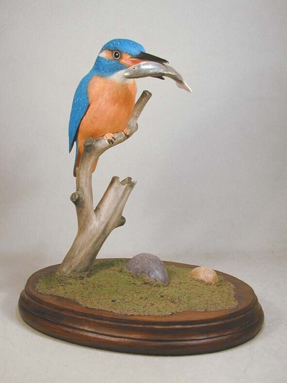 Rive Kingfisher Original Wood Carving