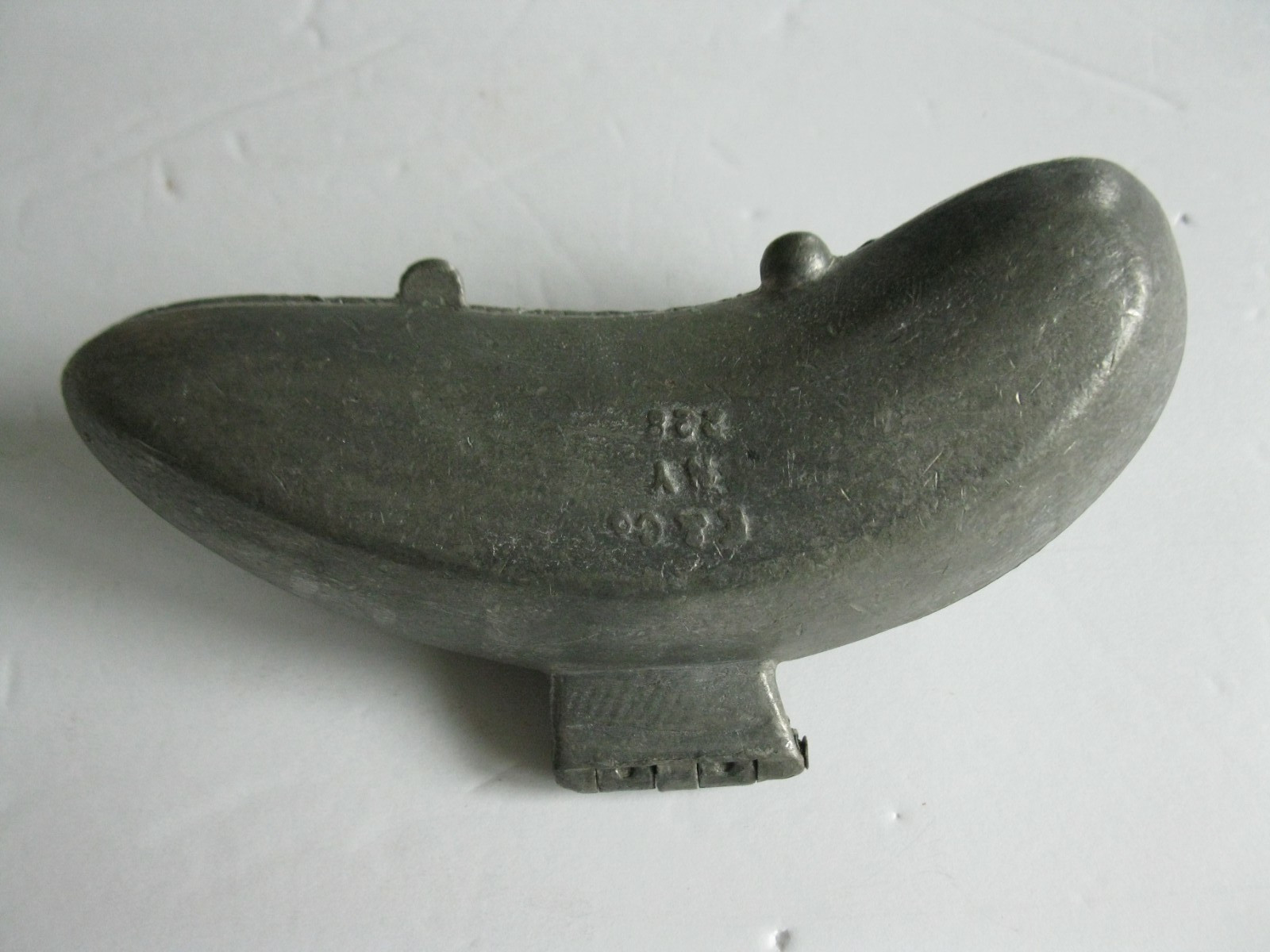Antique Banana Pewter Ice Cream Mold  5 3/4\