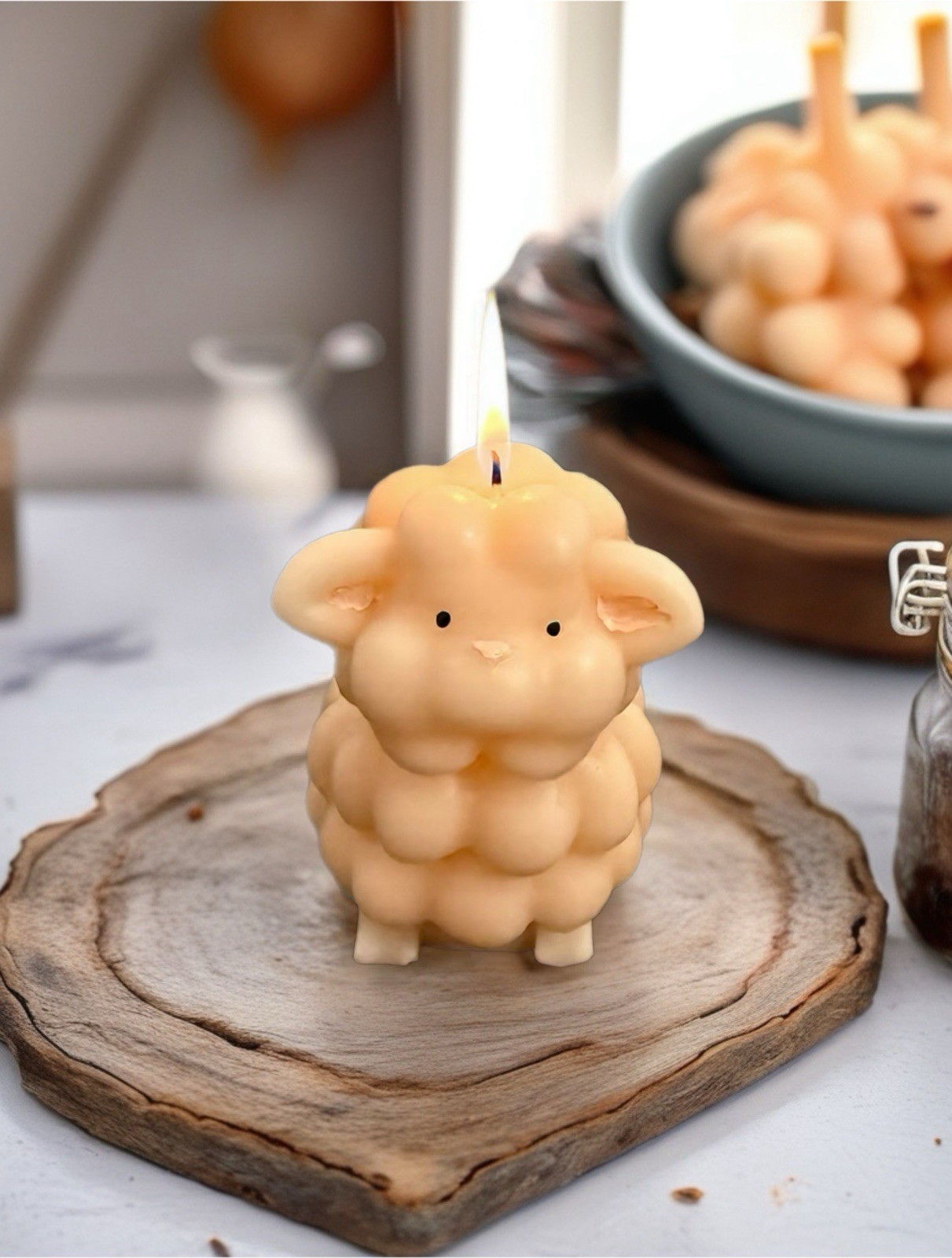 Little Lamb Of abundance   Borreguito De La Abundancia Handmade Candle