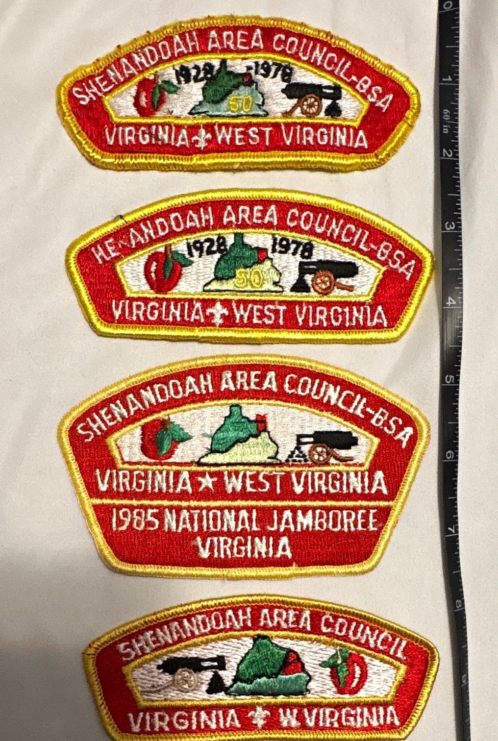 Boy Scouts BSA Shenandoah Area Council VA/WV Shoulder Patch Mixed Lot 1978