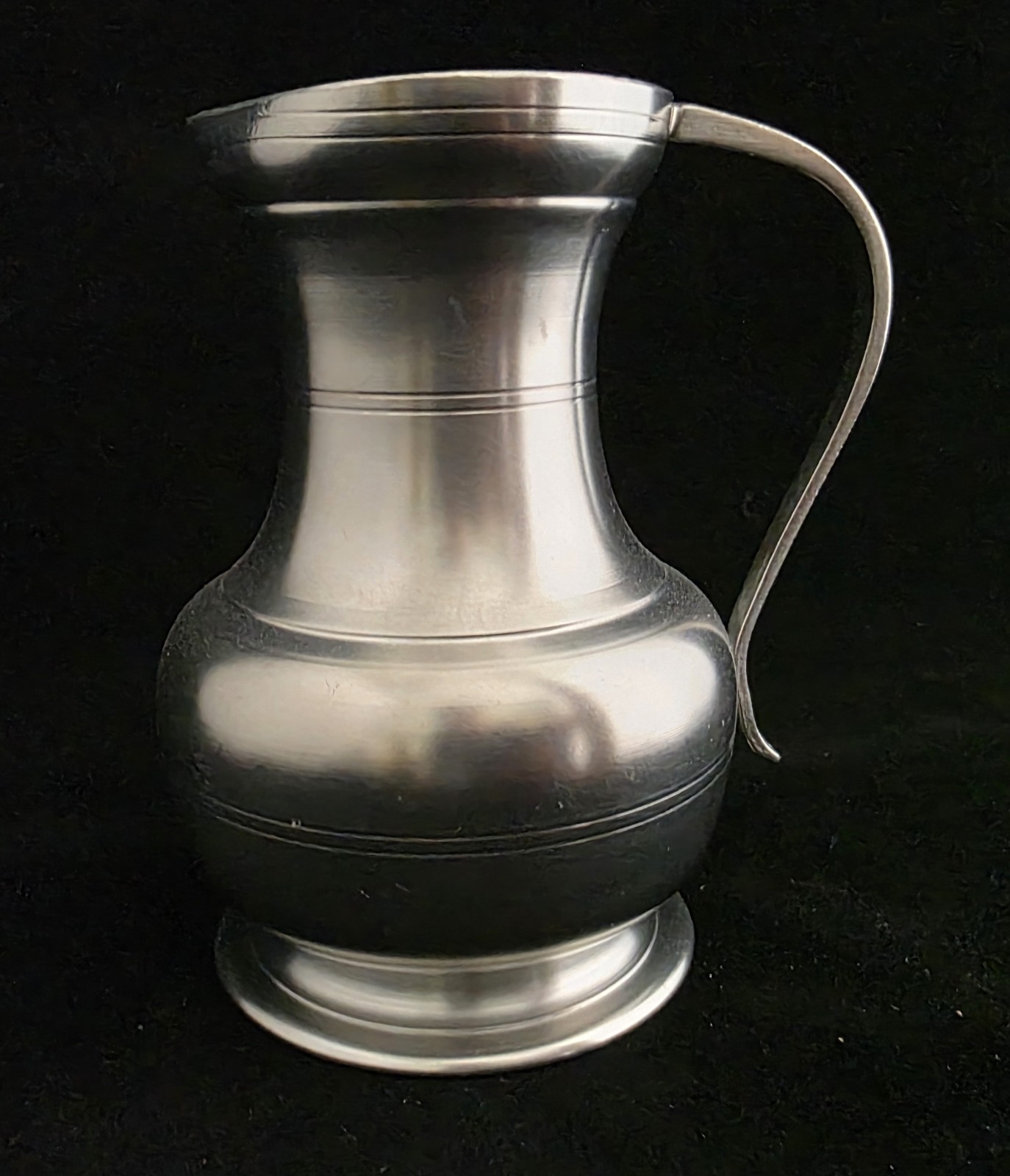 (31) Vintage German Pewter Creamer Pitcher Stamped Rein Zinn