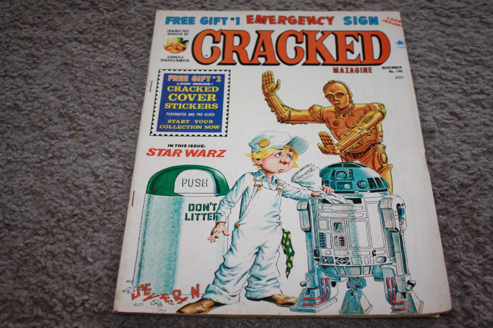 Vintage Cracked Magazine #146 November 1977 Star Wars Theme Cover Vintage Cracked Magazine #146 November 1977 Star Wars Theme Cover