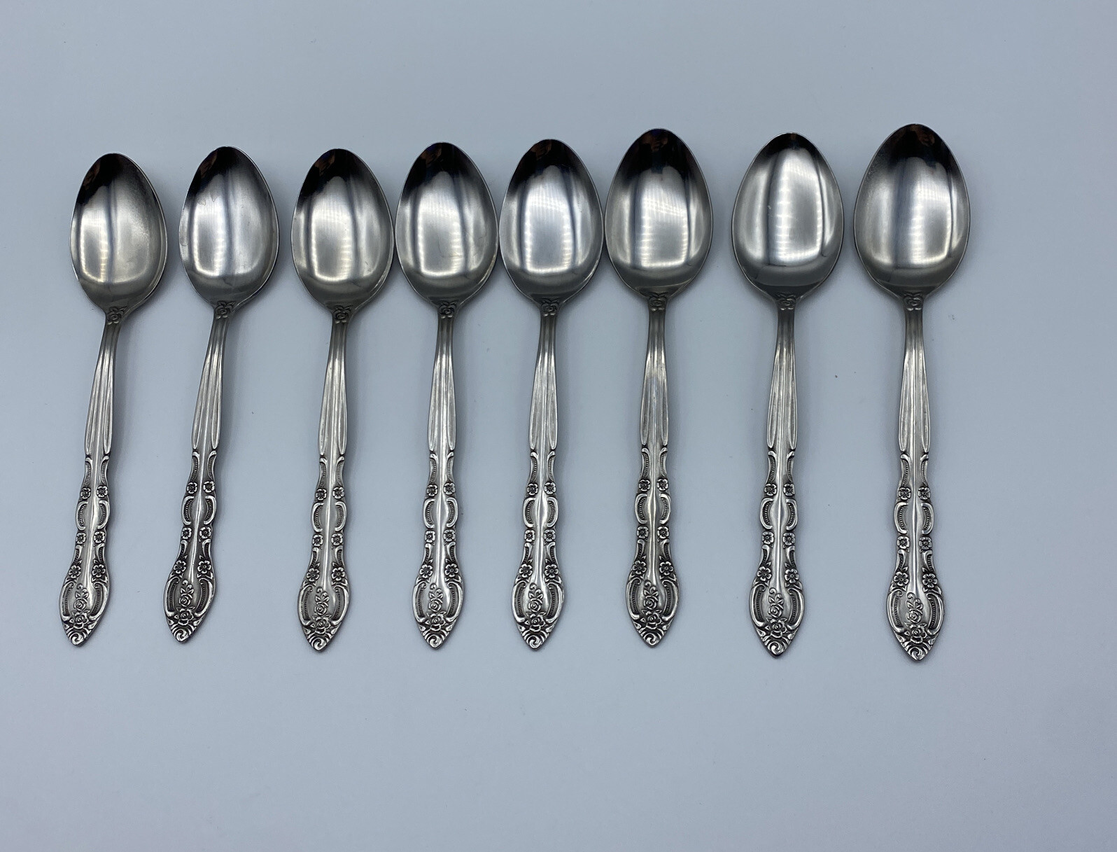National Silver Co Pattern Stainless Flatware Legacy Set Of 8 Teaspoons