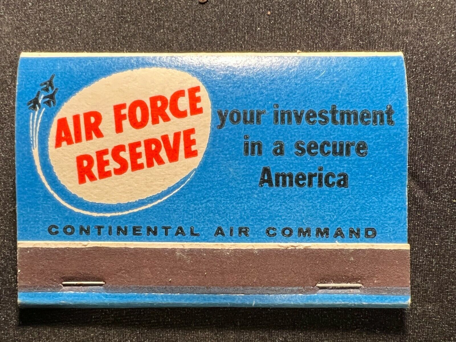 VINTAGE MATCHBOOK - AIR FORCE RESERVE - CONTINENTAL  AIR COMAND - NICE