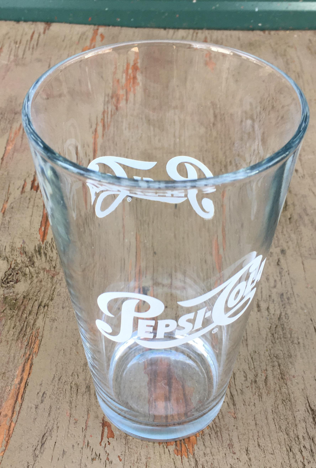 Pepsi Cola Clear Glass Drinking Glass tumbler soda cup libbey large heavy white