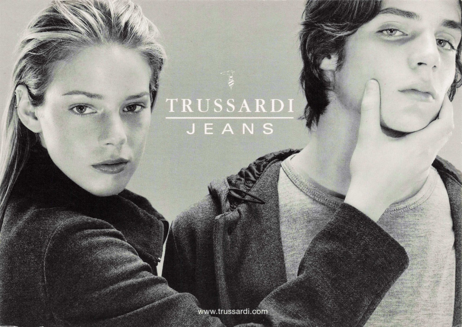 TRUSSARDI JEANS SEXY WOMAN VINTAGE POSTCARD