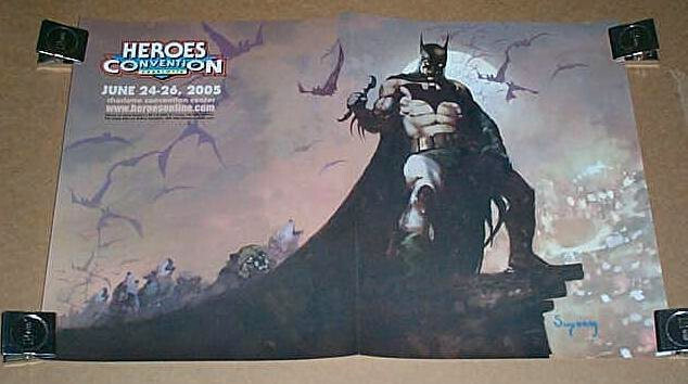 2005 Batman poster:Rare 17x11 DC Detective Comics NC Con Convention promo pin-up