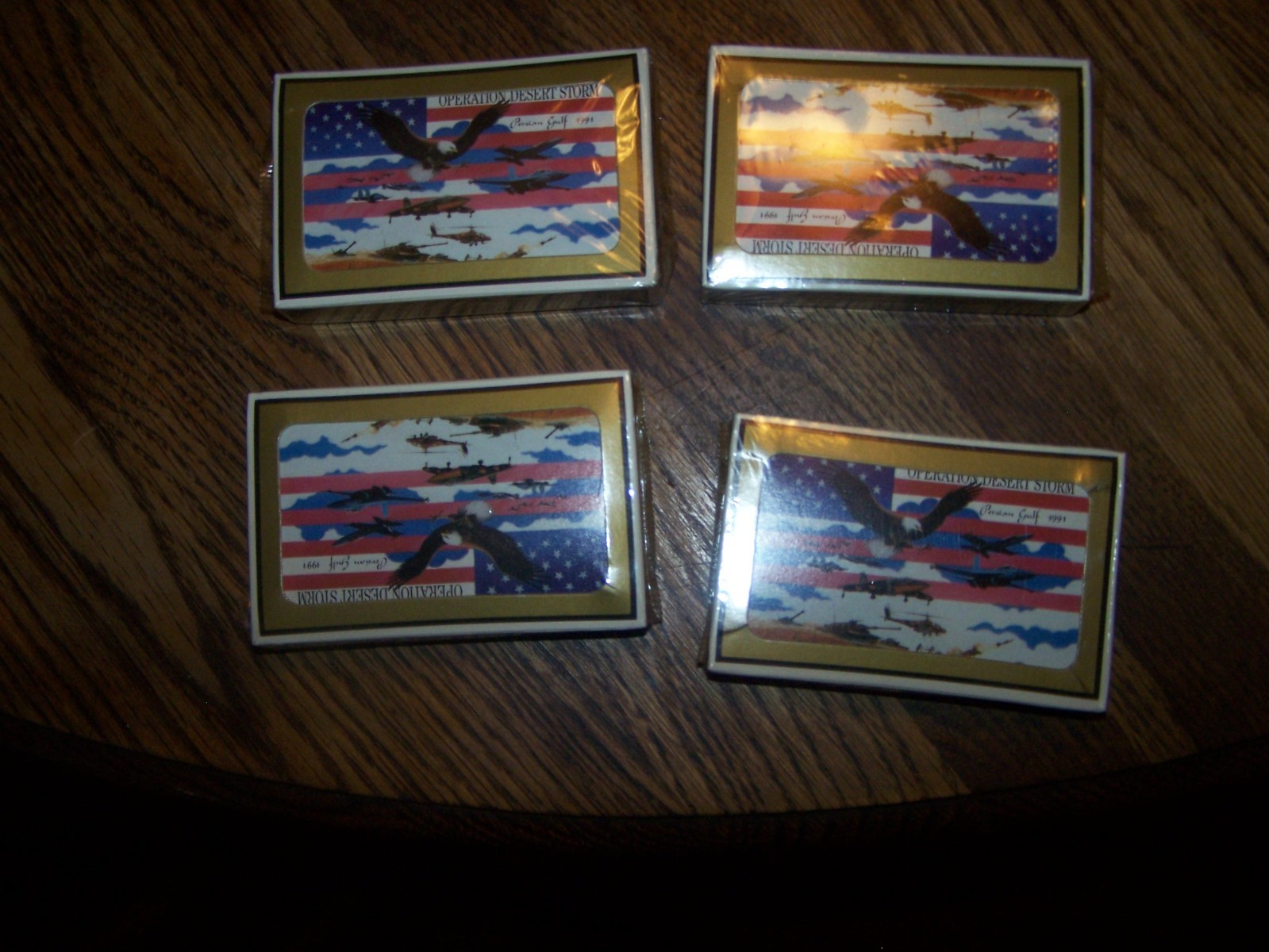 1991 OPERATION DESERT STORM Playing Cards, NEW IN PLASTIC 4 decks of cards
