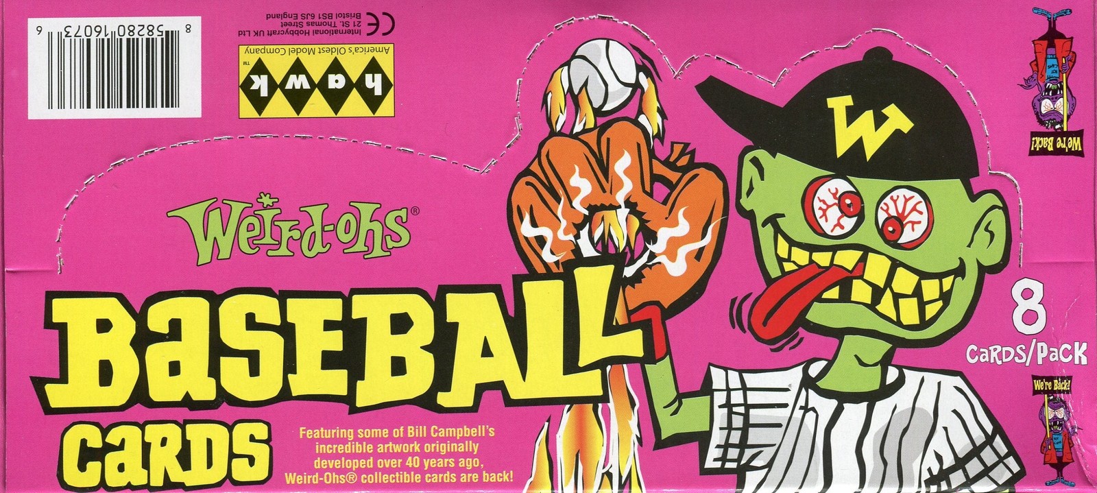 2007 Weird-ohs Baseball Reprint Trading Card Box 24 Packs
