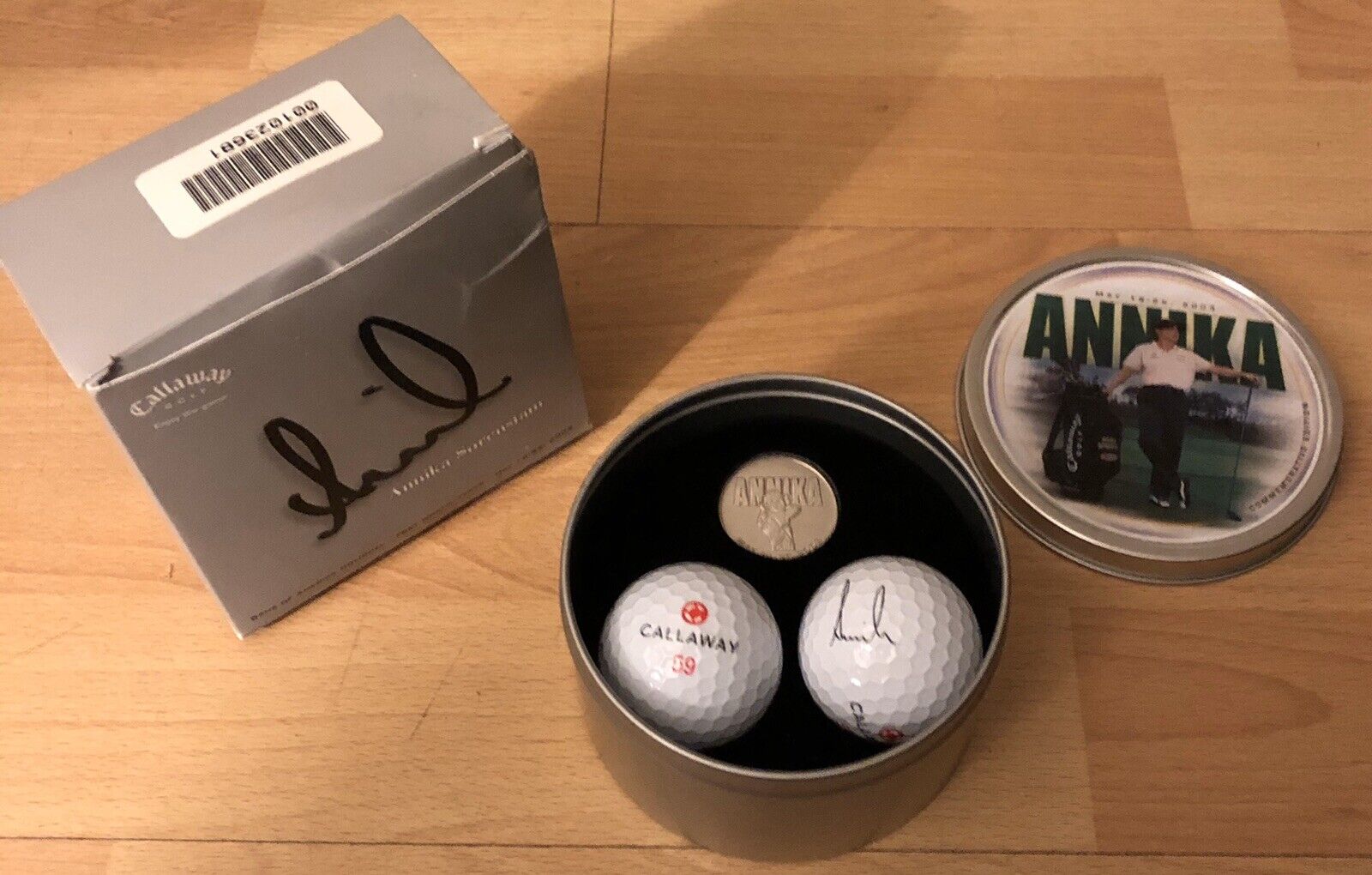 2003 Annika Sorenstam Callaway Golf “59” Comm. Edition Golf Ball Tin Marker Set