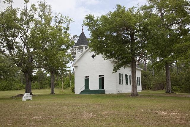 Photo:Buena Vista Alabama 2010 Historic White Church Trees Monroe County