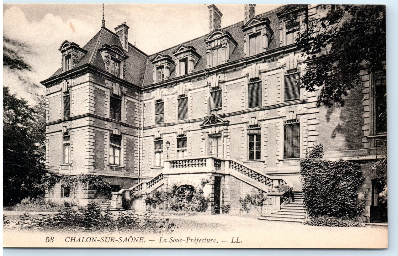 Vintage Postcard Chalon-sur-Saône Sous-Préfecture Building