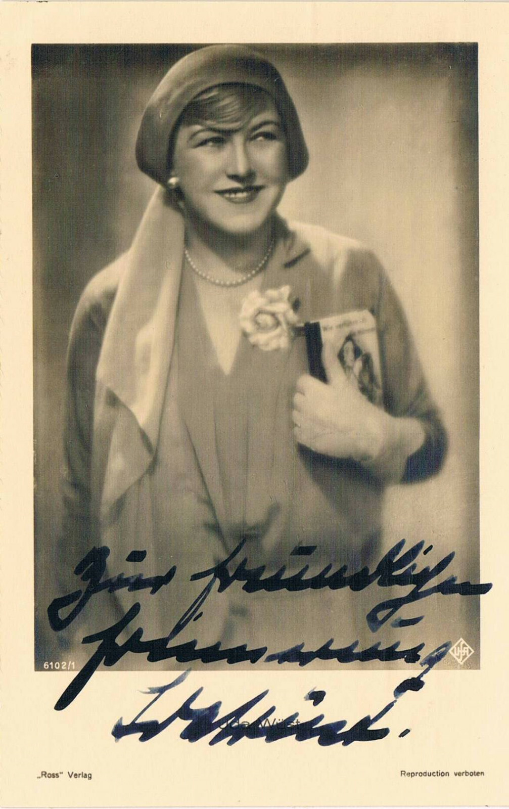 Ida Wüst 1884-1958 autograph signed postcard photo 3.5\
