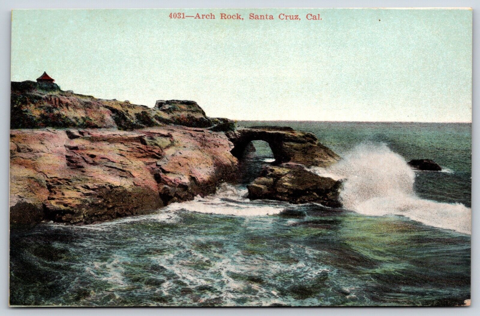 Postcard Arch Rock, Santa Cruz California Unposted