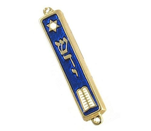 10 Commandments Mezuzah 24k Gold Plated Jewish 2.7\