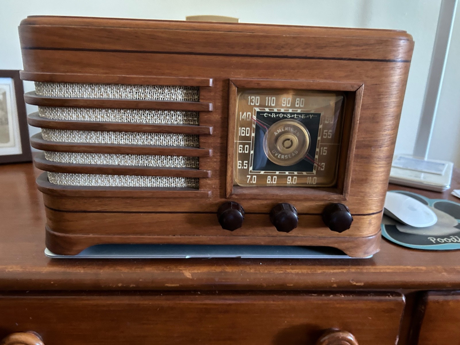 Vintage 1940'S Tube Radio Crosley American Overseas Model 66tc Cord Rough