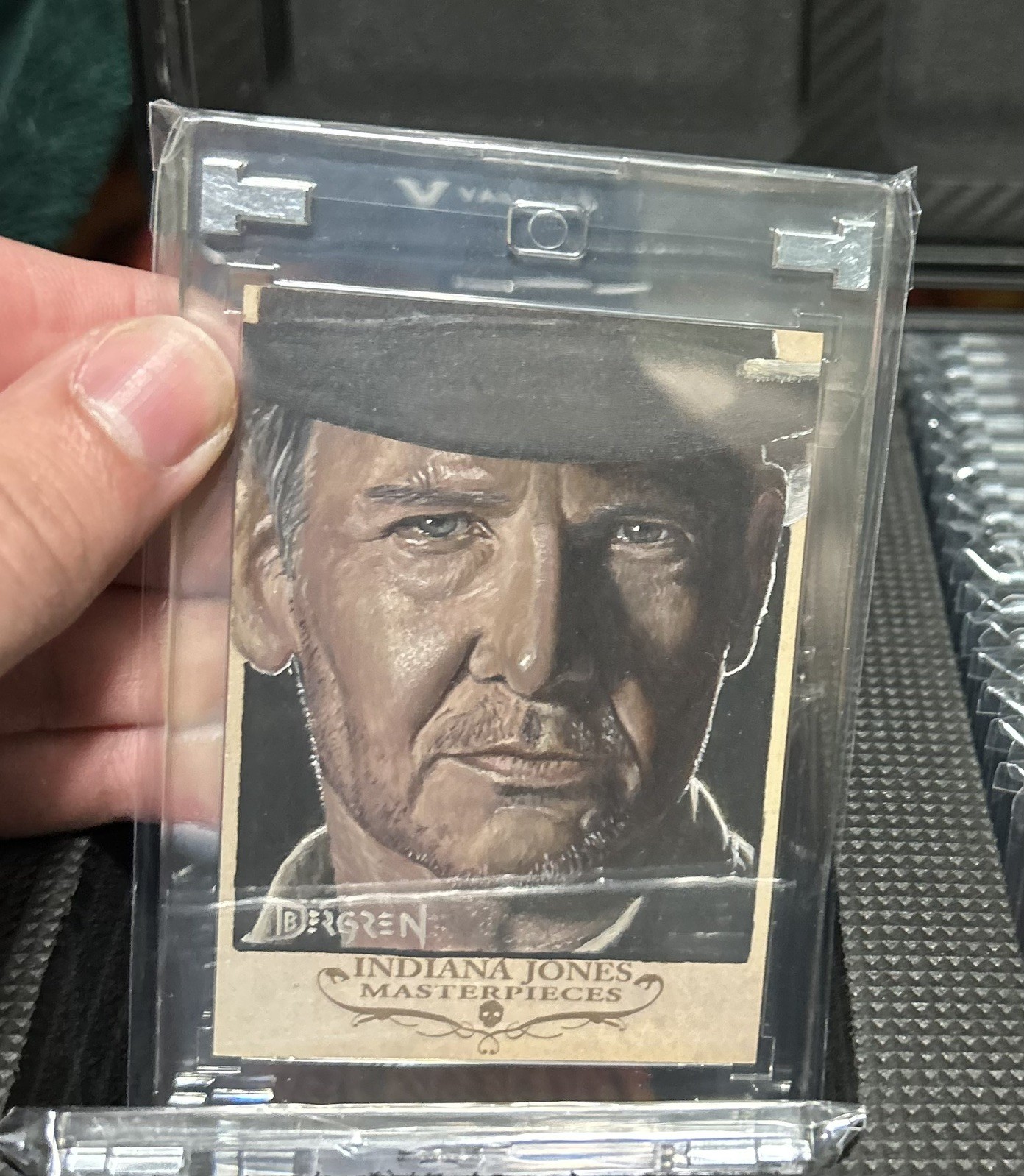 Topps Indiana Jones Masterpieces Sketch by Dan Bergren, Original Artist Return
