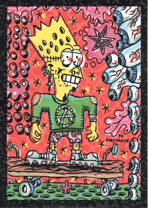 THE SIMPSONS RARE 1994 SKYBOX SERIES 2 ARTY ART CARD A3 BART SIMPSON - NM/M