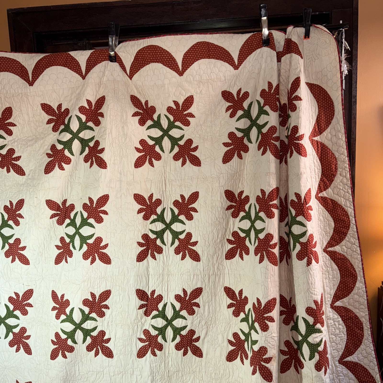 Glorious Large Antique Appliqué Quilt C. 1880