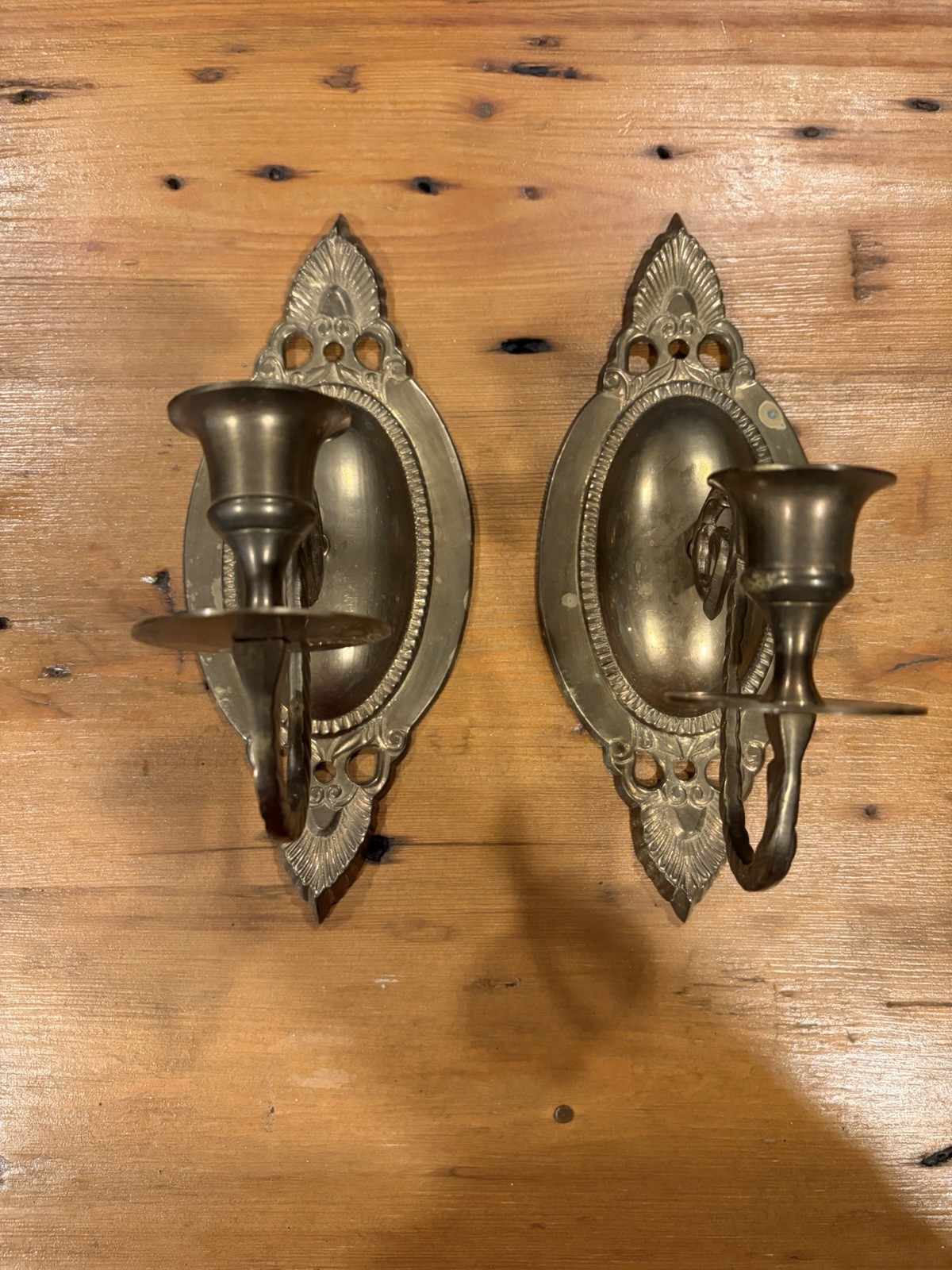 Victorian Vintage Antique Brass Wall Sconce Candle Holder Set of 2 Home Decor Victorian Vintage Antique Brass Wall Sconce Candle Holder Set of 2 Home Decor