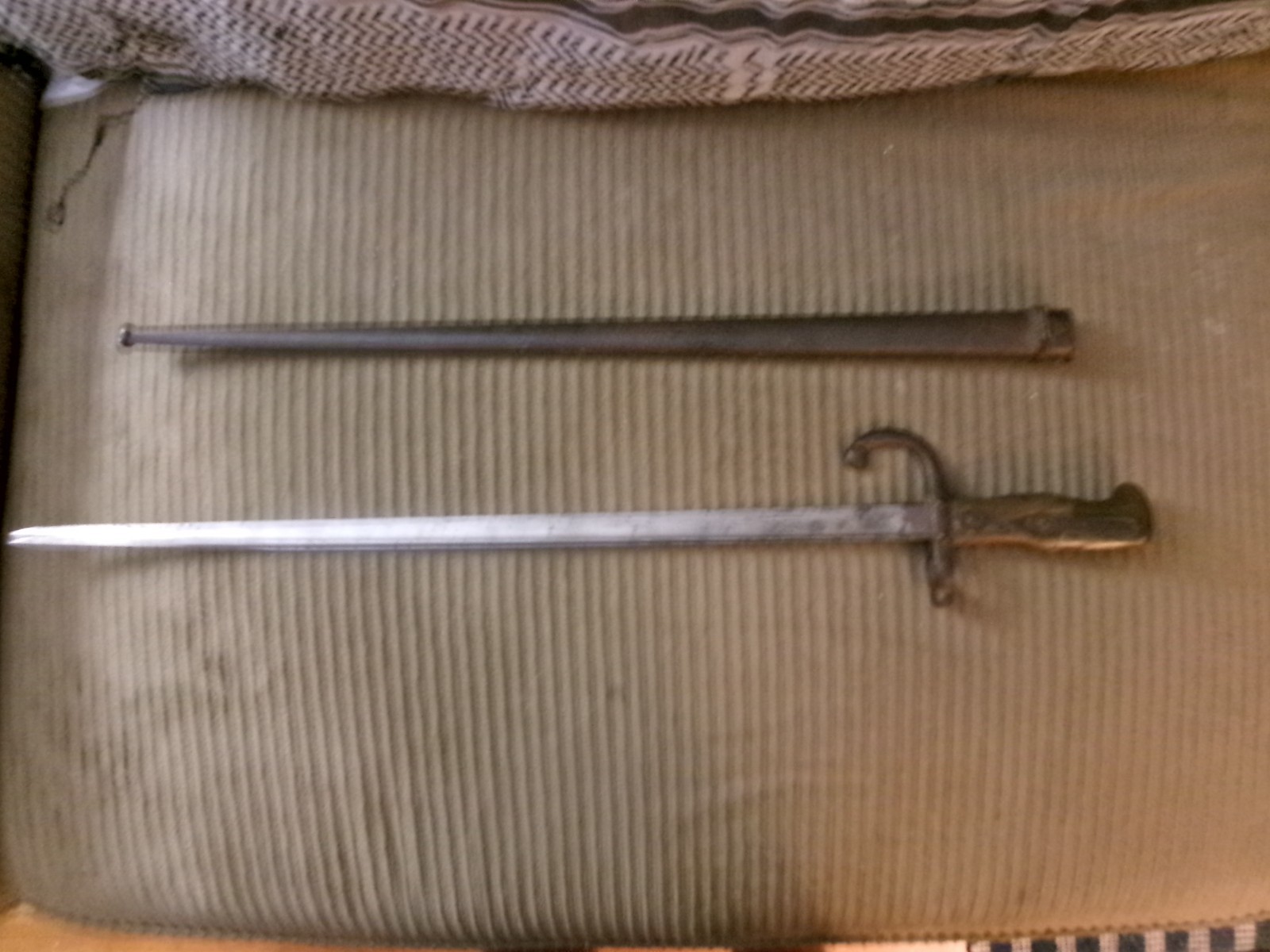 Antique French M174 Gras Bayonet with Scabbard/Saint Etienne