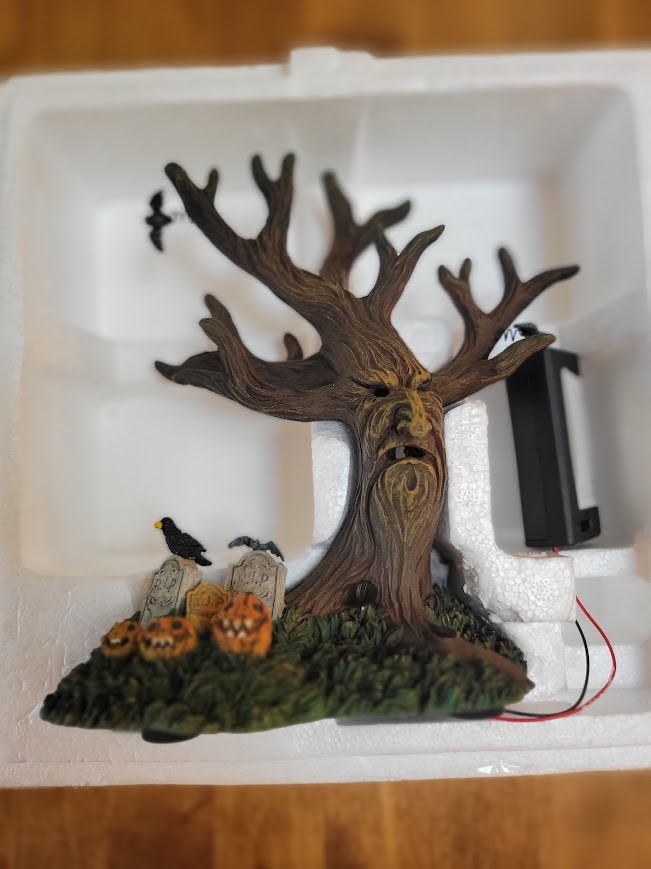 Hawthorne Village Munsters Halloween Collection Haunted Tree Acc 2006 Working