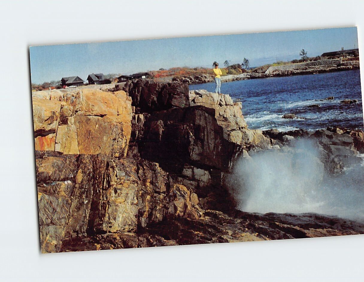 Postcard Blowing Cave Kennebunkport Maine USA