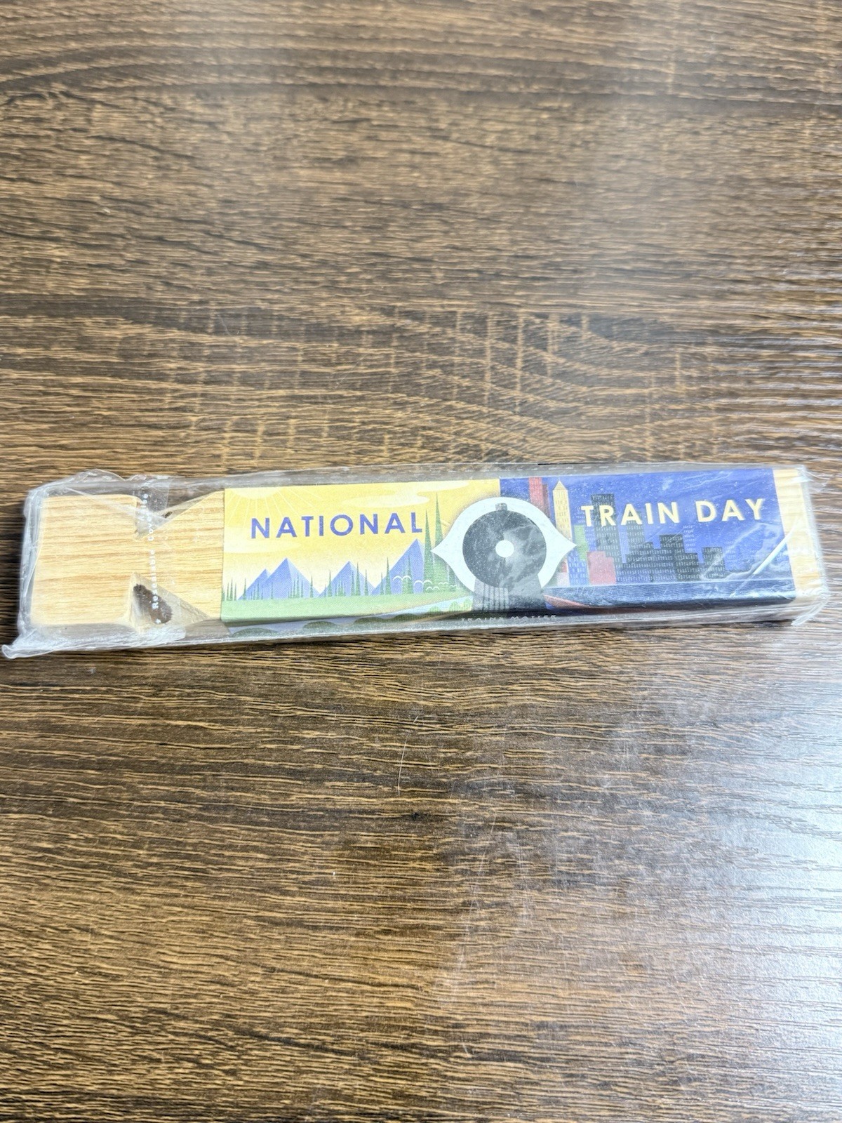 Amtrak National Train Day 2013 Wooden Train Whistle 7” Sealed Trains Matter