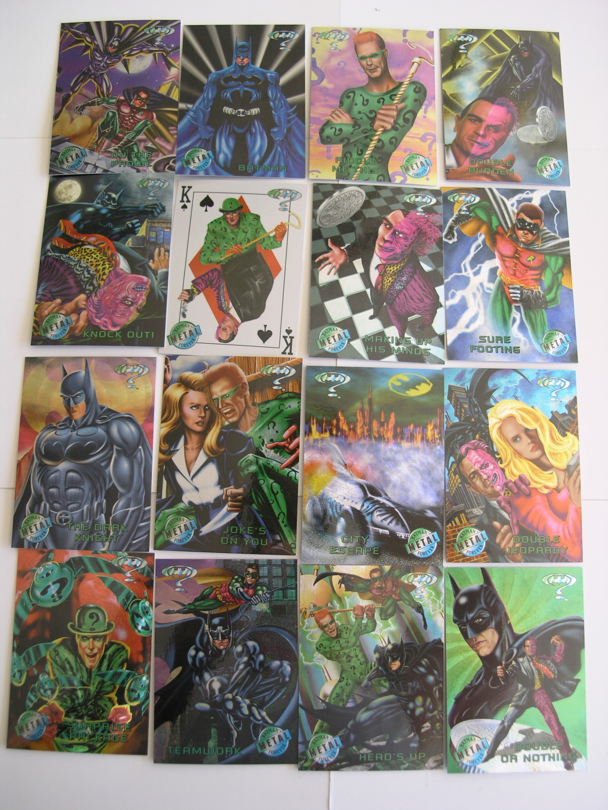 Batman Forever Metal Set of 100 Cards by Fleer 1995 includes Checklist Card