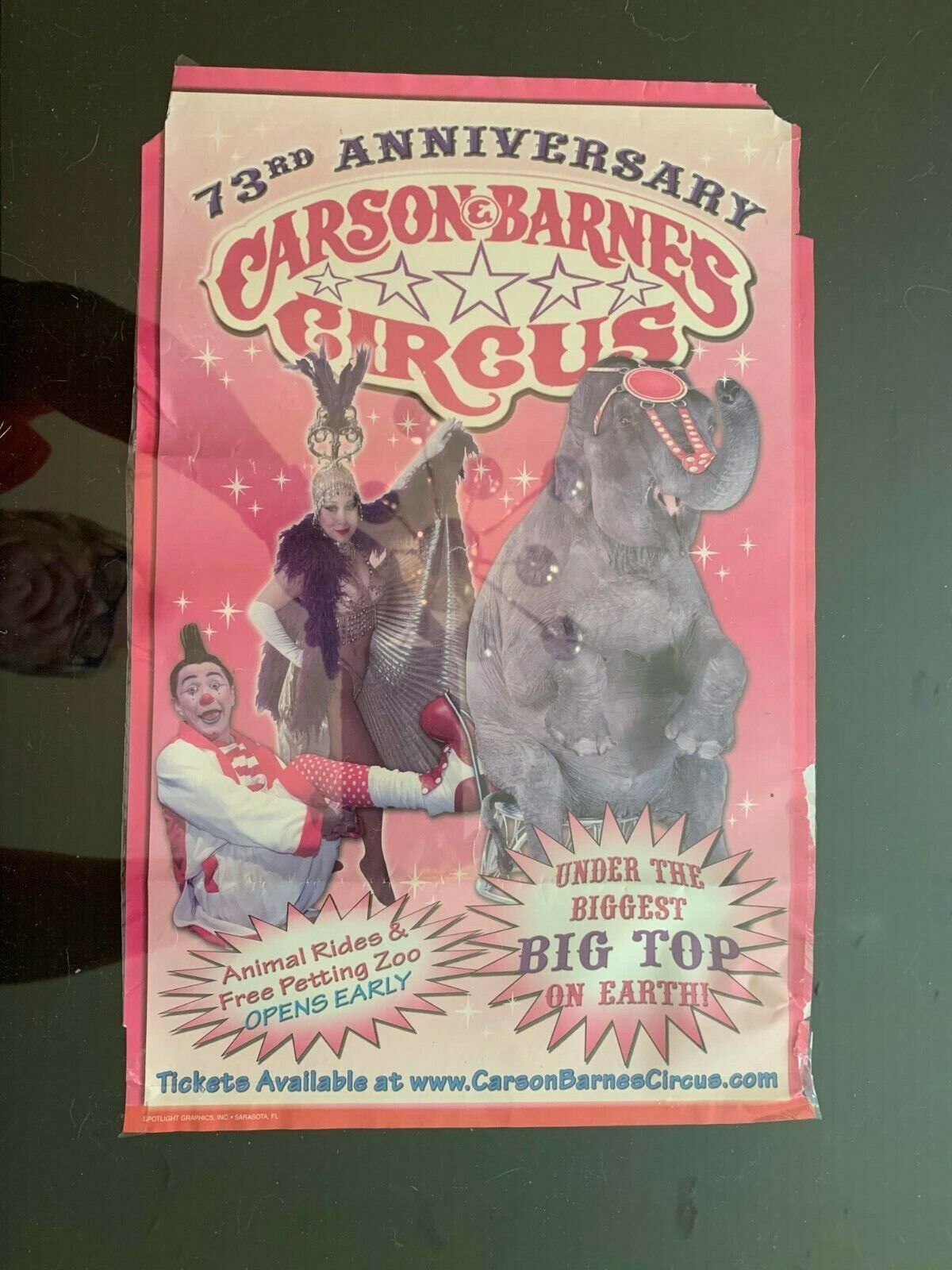 Vintage Carson Barnes Circus Poster 73rd Anniversary