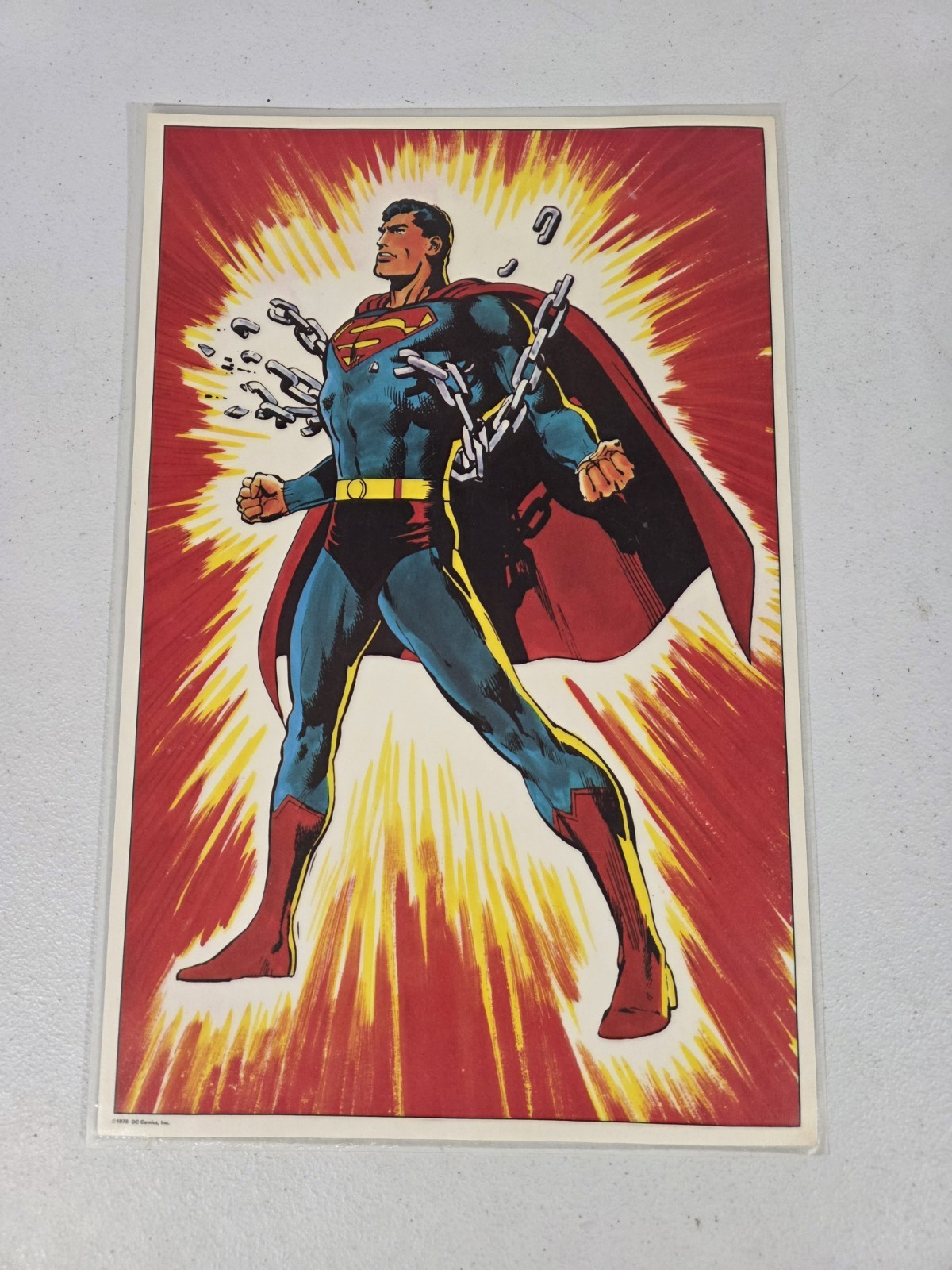 1978 VINTAGE SUPERMAN DC Comics Place Mat  2 Sided 