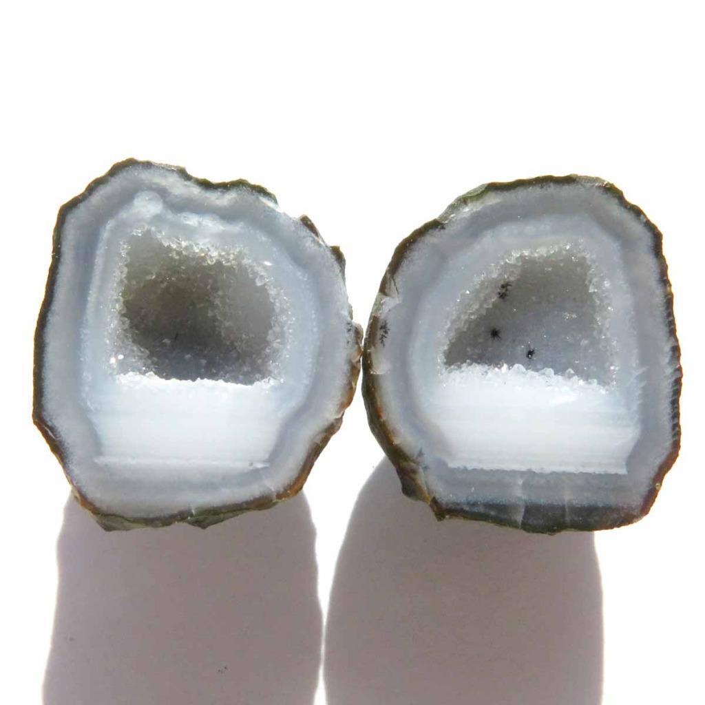 Tabasco - Tiny Mexican Baby Geode  Polished Halves for Jewelry * Display TAB563