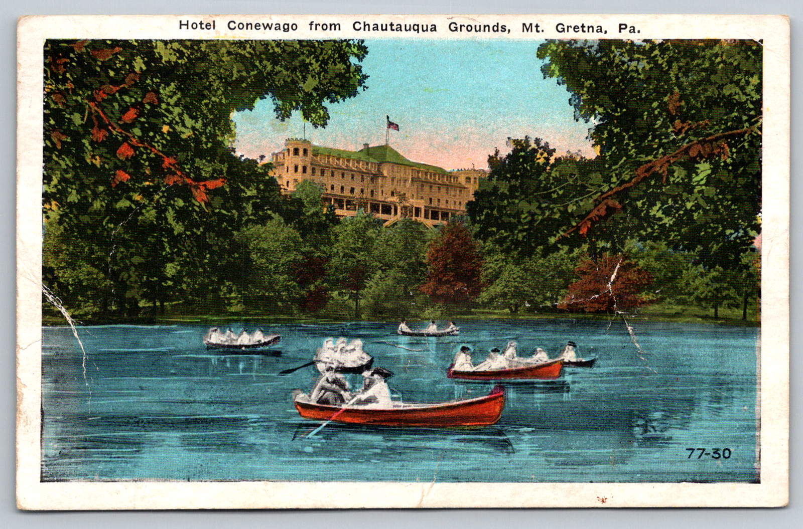 c1910s Hotel Conewago Chautauqua Grounds Mount Gretna Antique Postcard