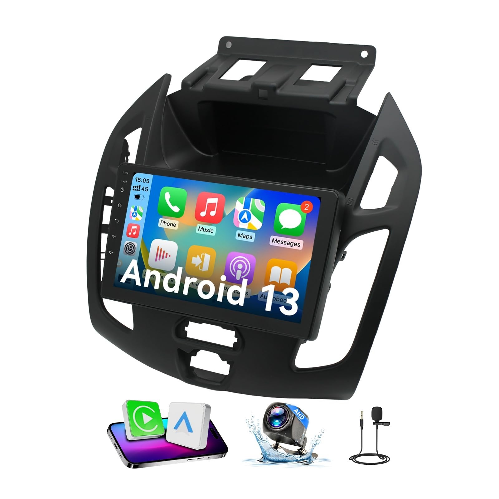 9 Inch Car Radio Compatible with Ford Transit Connect 2014-2018, Android 13 T...