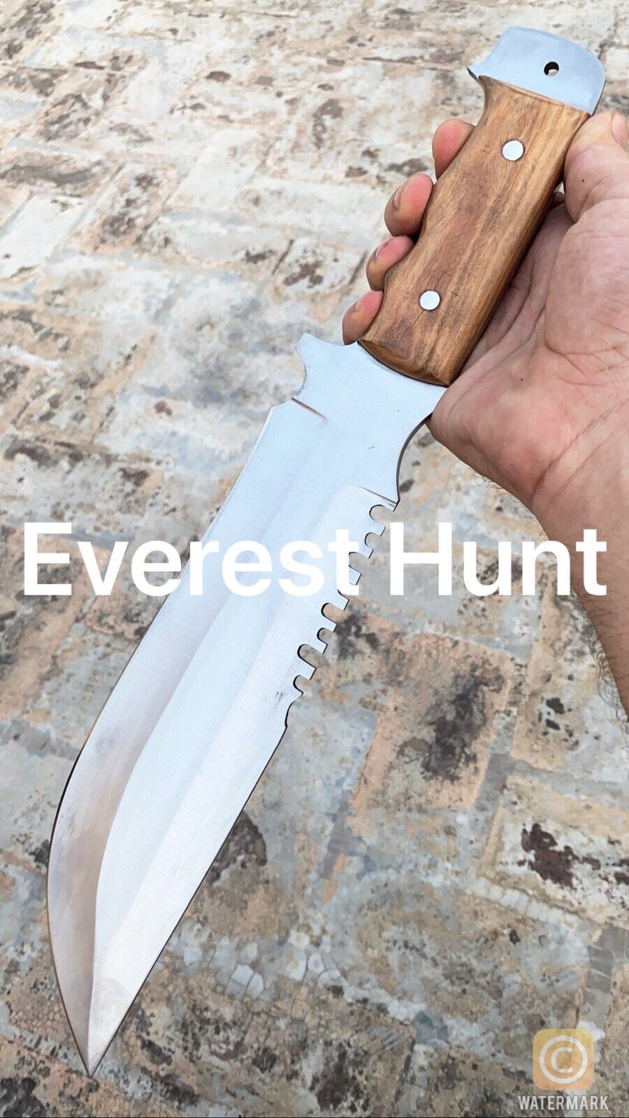 13” Everest Custom Handmade D2 FullTang Extremely Survival Bowie Knife W/sheath