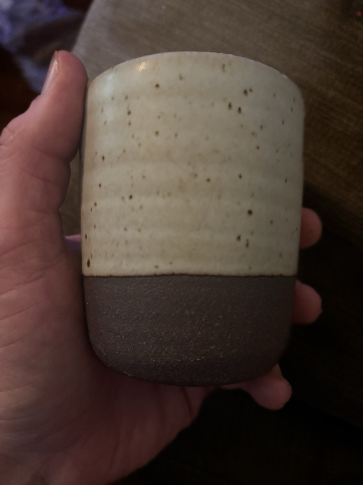 Ceramic Mug in 2 Tone Brown pattern