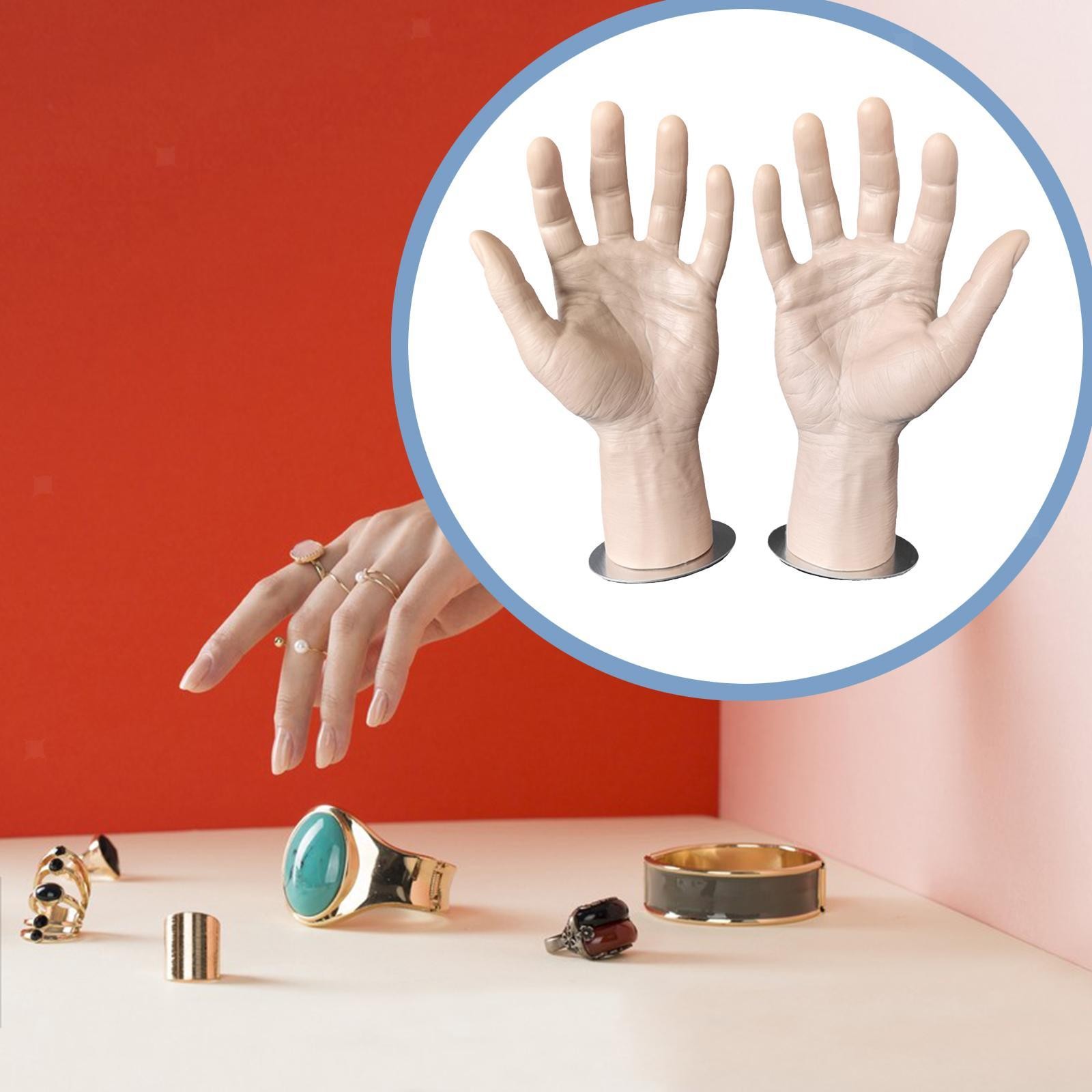 2Pcs Male Hand Mannequin Magnetic Halloween Props for Painting Cosplay Store