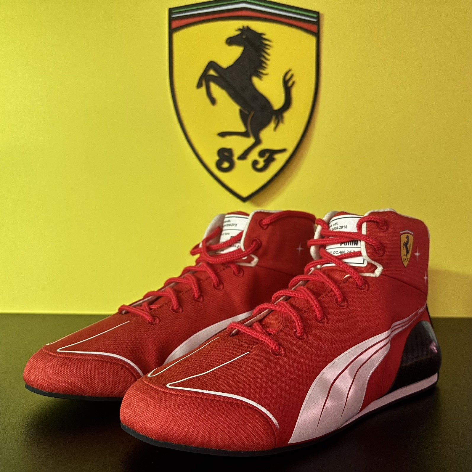 PUMA Speedcat Pro Ferrari Men\'s Sneakers Red Schumacher Lace Up Ankle 