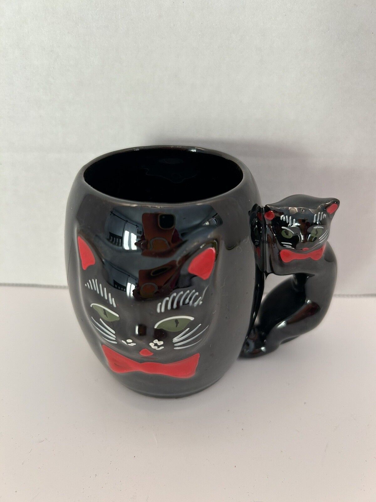 Vintage Shafford Black Cat Mug