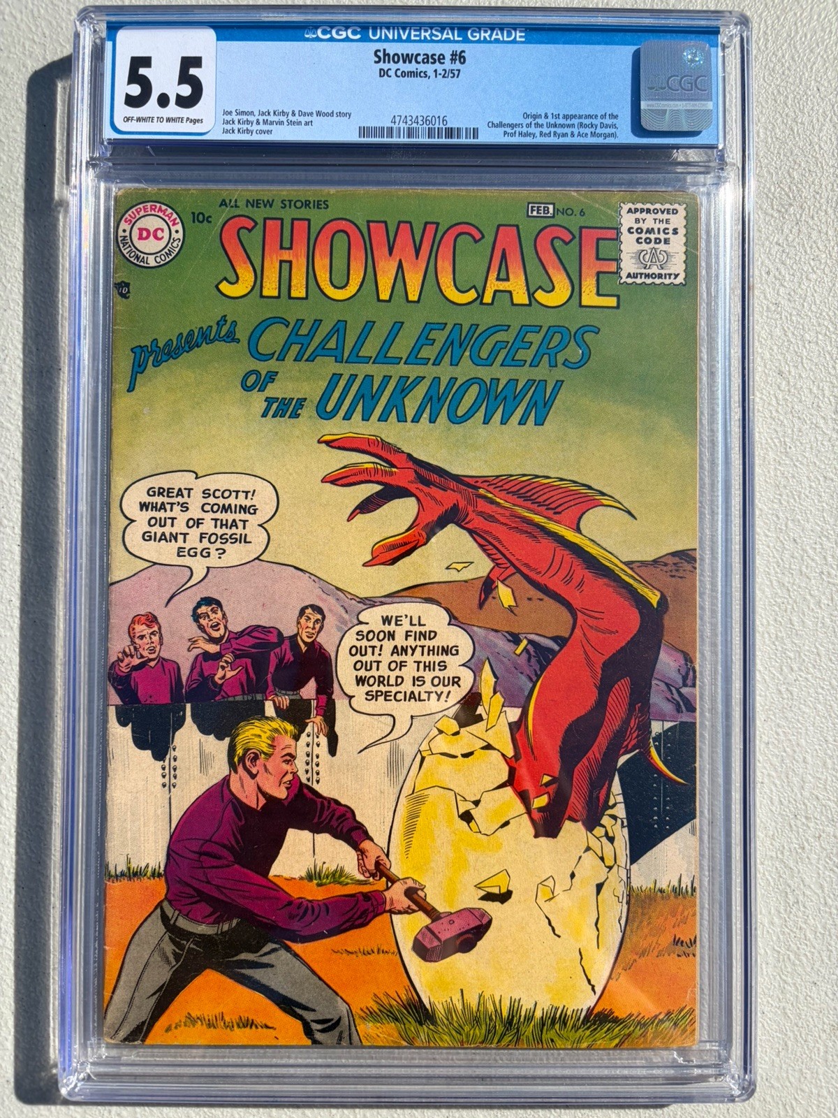 Showcase 6 1957 DC Comics CGC F- 5.5 Origin & 1st App Challengers of the Unknown