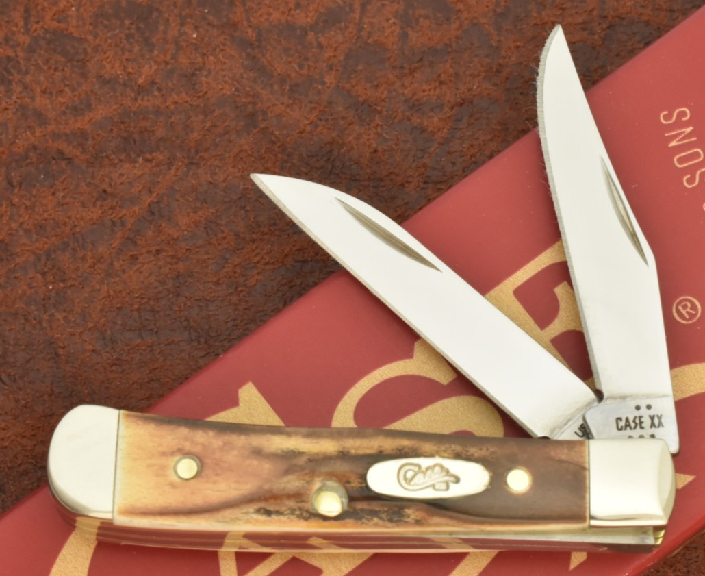 CASE XX USA 2025 STAG WHARNICLIFFE TINY TRAPPER KNIFE 52154 W SS NICE (32721)