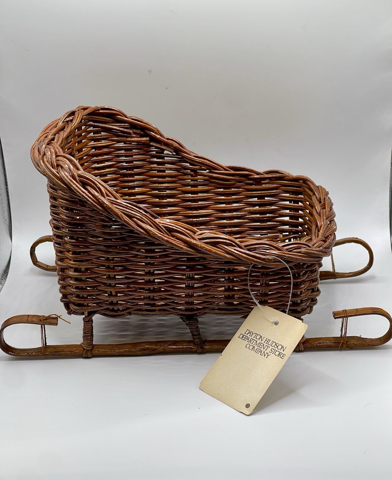 Vintage Dayton Hudson Wicker Christmas Sleigh