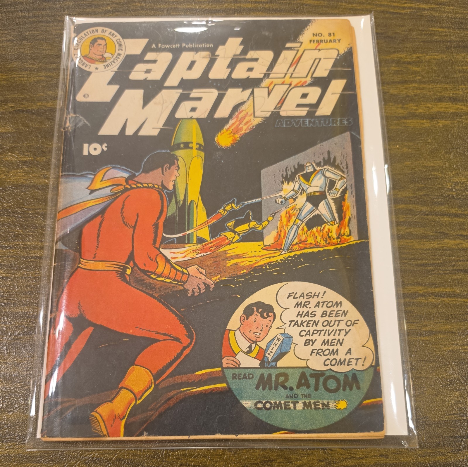 CAPTAIN MARVEL ADVENTURES #81 Golden Age Comic 10 Cent 1948 FAWCETT