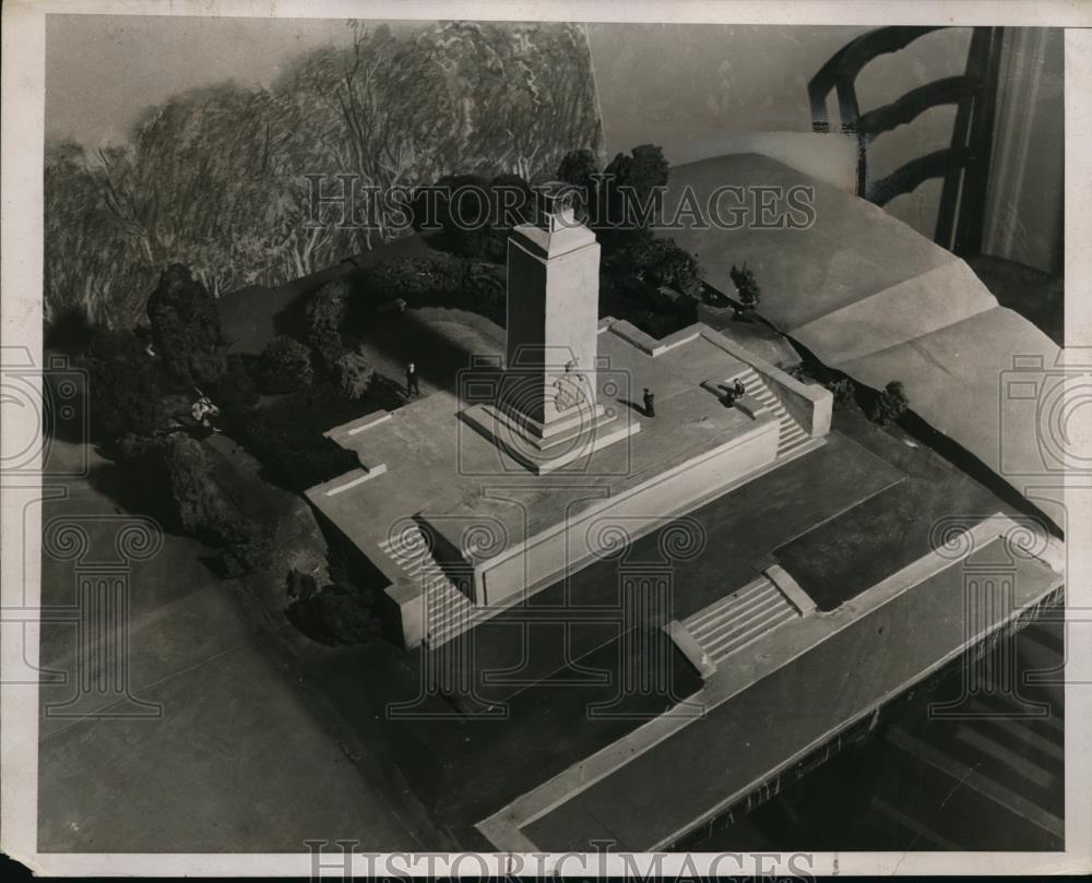 1938 Press Photo Gettysburg Monument in Pennsylvania - ney01801