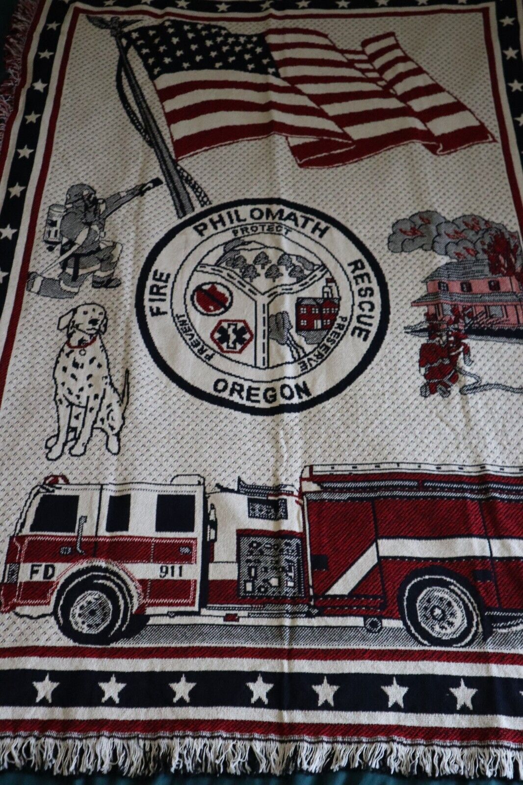 Philomath Fire And Rescue Oregon Cotton Woven Blanket
